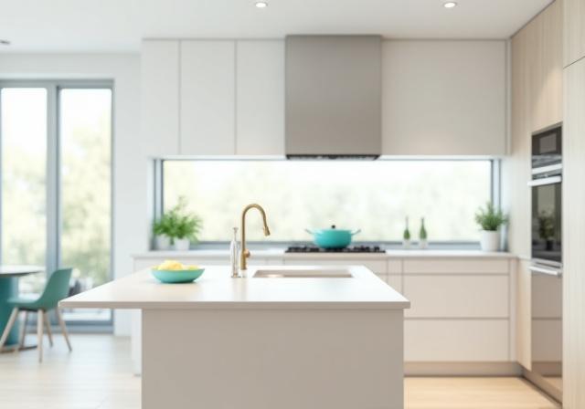 Clean and modern residential kitchen.